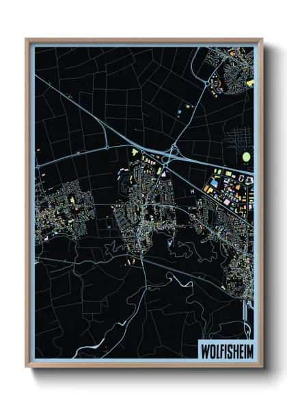 Une affiche de carte sur Wolfisheim