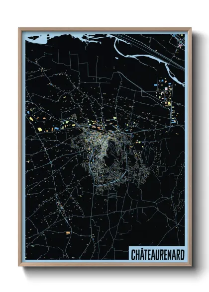 Une affiche de carte sur Châteaurenard