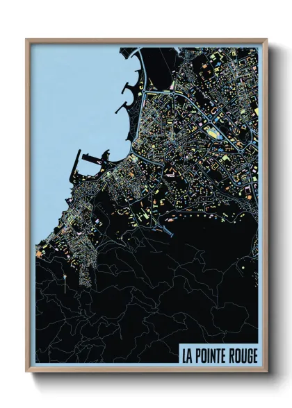 Une affiche de carte sur La Pointe Rouge