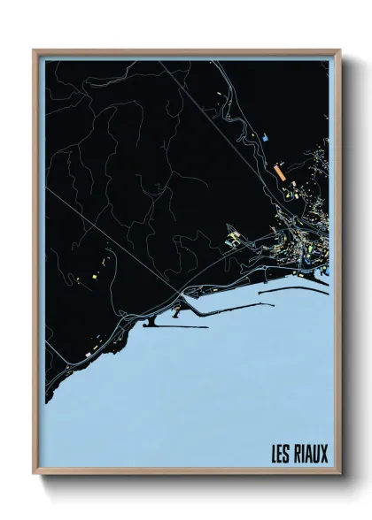 Une affiche de carte sur Les Riaux