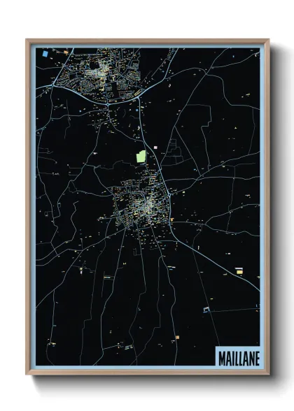 Une affiche de carte sur Maillane