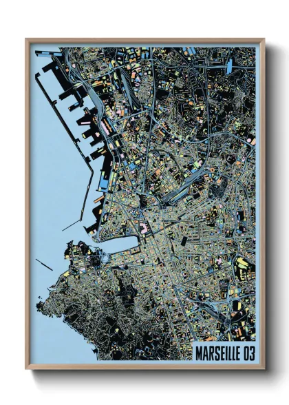 Une affiche de carte sur Marseille 03
