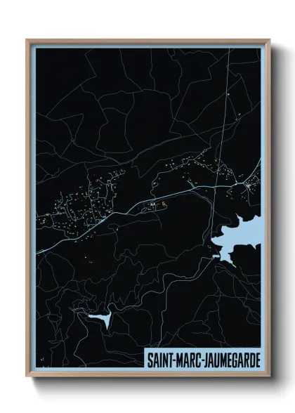 Une affiche de carte sur Saint-Marc-Jaumegarde