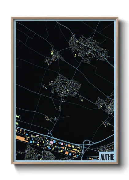 Une affiche de carte sur Authie