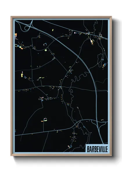 Une affiche de carte sur Barbeville