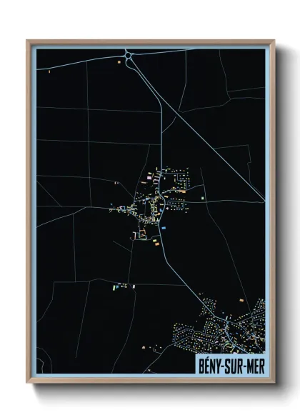 Une affiche de carte sur Bény-sur-Mer