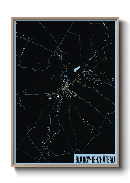 Une affiche de carte sur Blangy-le-Château