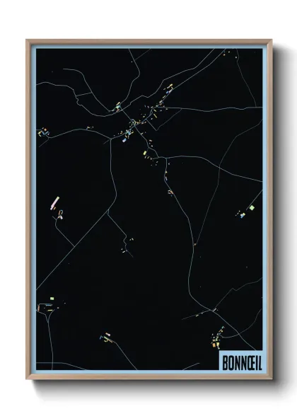 Une affiche de carte sur Bonnœil