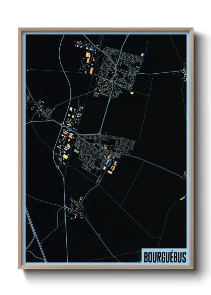 Une affiche de carte sur Bourguébus