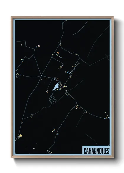 Une affiche de carte sur Cahagnolles