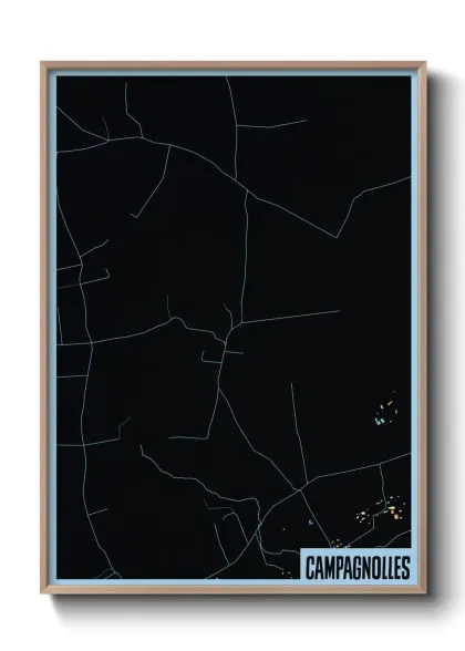 Une affiche de carte sur Campagnolles