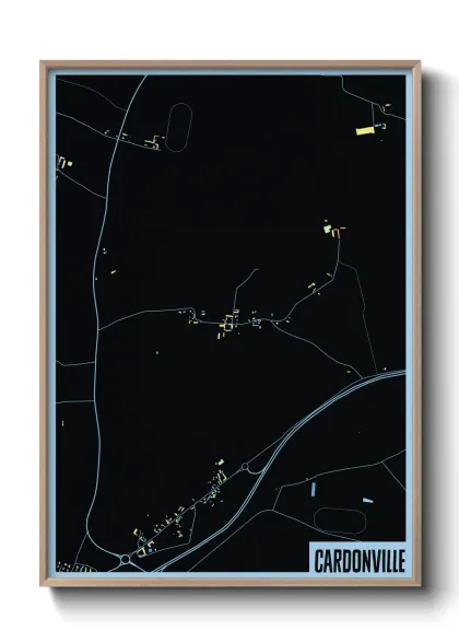 Une affiche de carte sur Cardonville