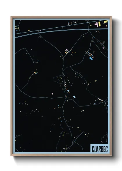 Une affiche de carte sur Clarbec
