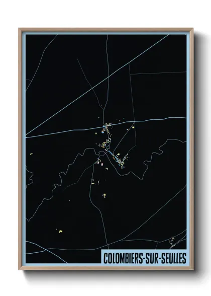 Une affiche de carte sur Colombiers-sur-Seulles