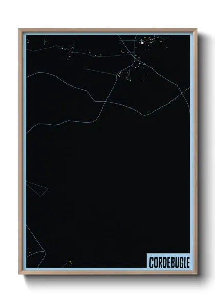 Une affiche de carte sur Cordebugle