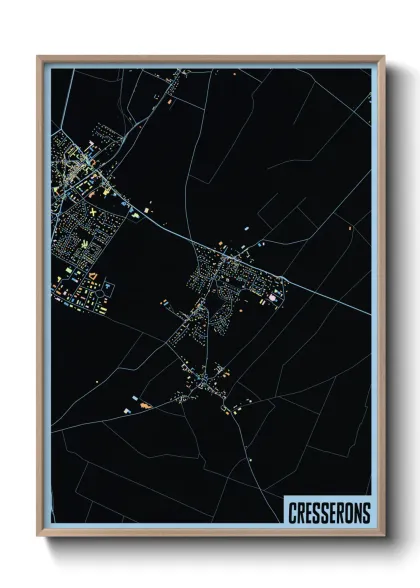 Une affiche de carte sur Cresserons
