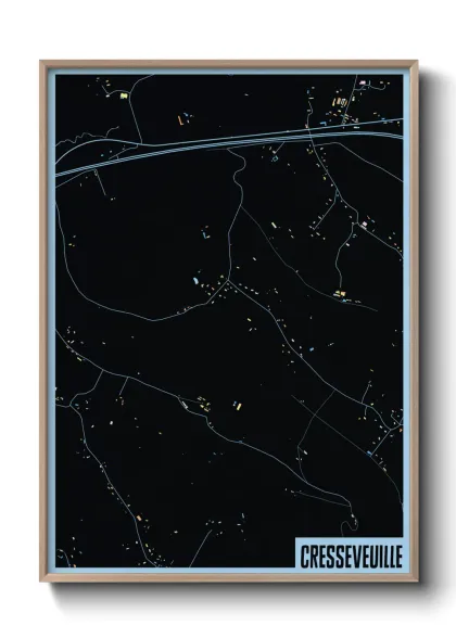 Une affiche de carte sur Cresseveuille