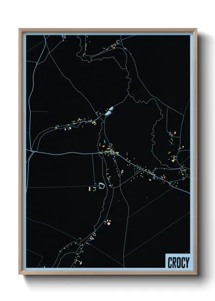 Une affiche de carte sur Crocy