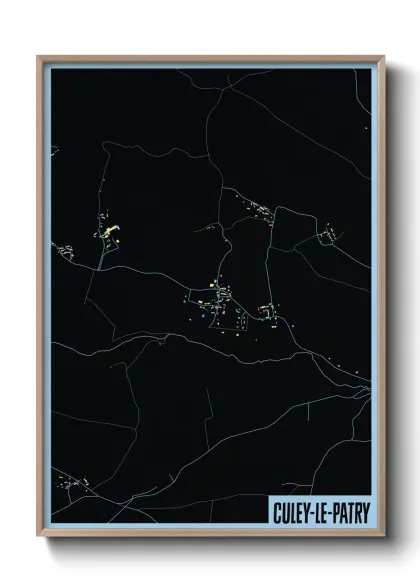 Une affiche de carte sur Culey-le-Patry