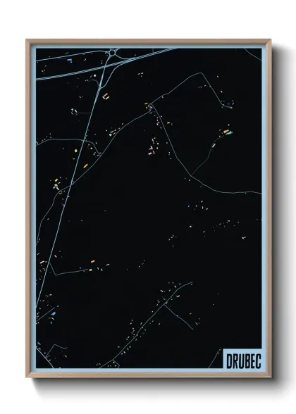 Une affiche de carte sur Drubec