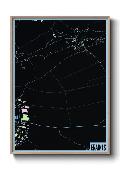 Une affiche de carte sur Eraines