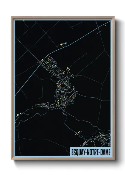 Une affiche de carte sur Esquay-Notre-Dame