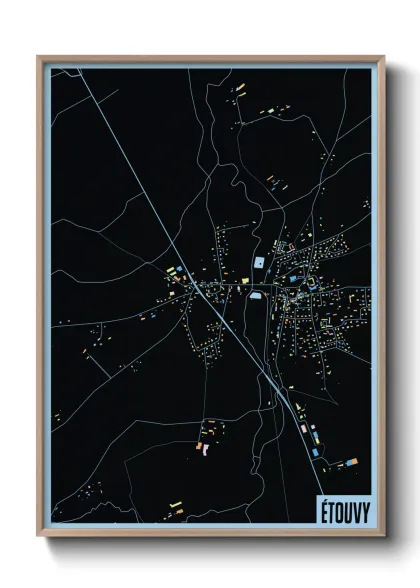 Une affiche de carte sur Étouvy