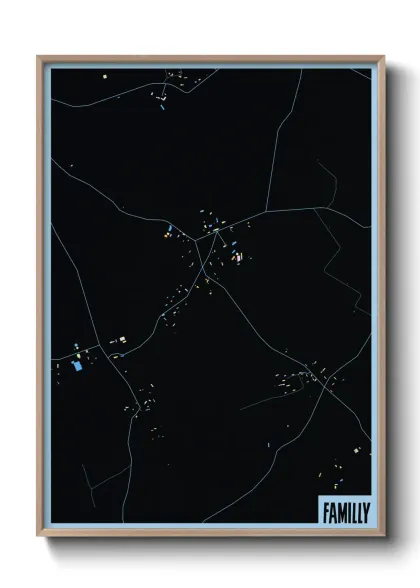 Une affiche de carte sur Familly