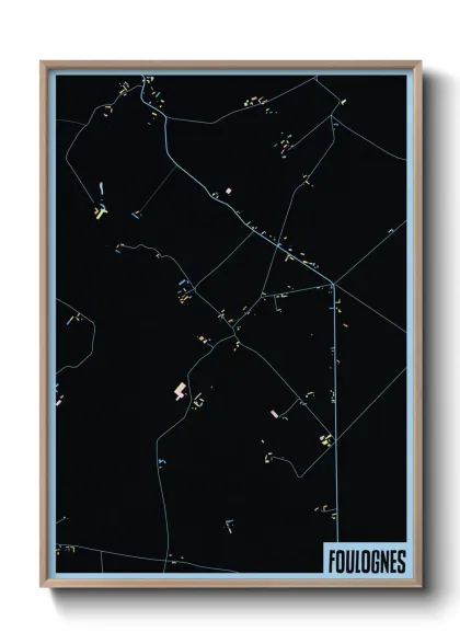 Une affiche de carte sur Foulognes