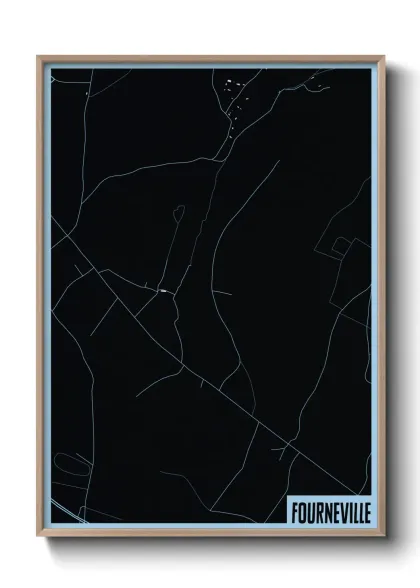 Une affiche de carte sur Fourneville