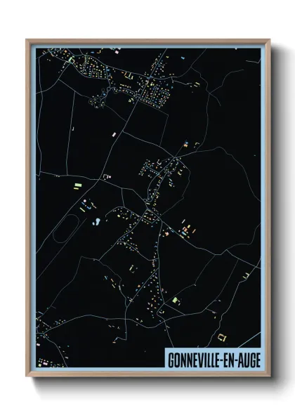 Une affiche de carte sur Gonneville-en-Auge