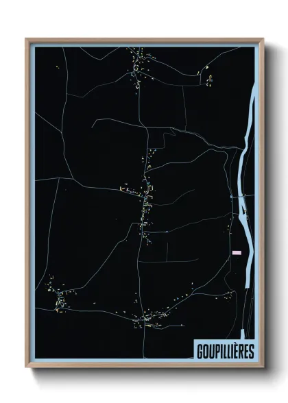 Une affiche de carte sur Goupillières