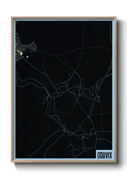 Une affiche de carte sur Gouvix