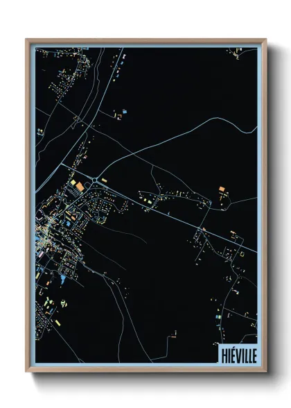 Une affiche de carte sur Hiéville