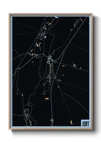 Une affiche de carte sur Jort