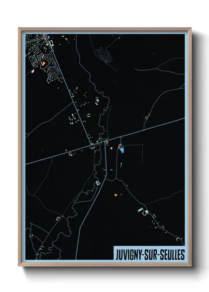 Une affiche de carte sur Juvigny-sur-Seulles