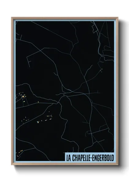 Une affiche de carte sur La Chapelle-Engerbold