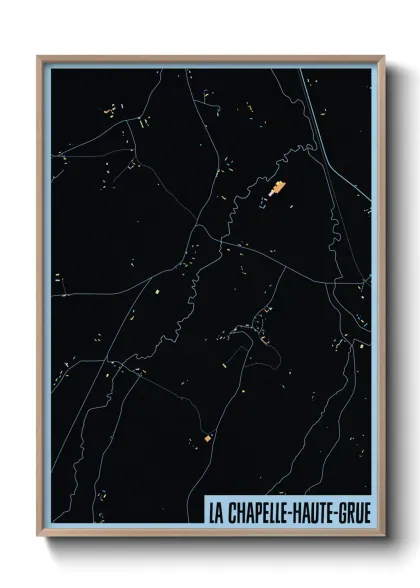 Une affiche de carte sur La Chapelle-Haute-Grue