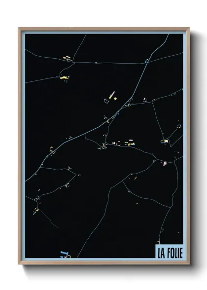 Une affiche de carte sur La Folie