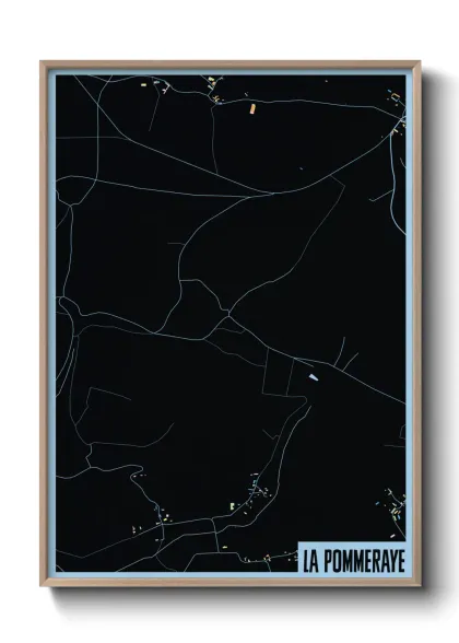 Une affiche de carte sur La Pommeraye