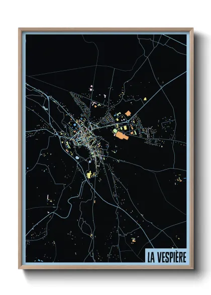 Une affiche de carte sur La Vespière