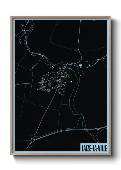 Une affiche de carte sur Laize-la-Ville