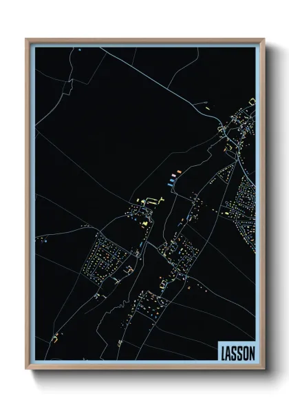 Une affiche de carte sur Lasson
