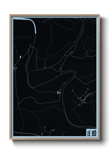 Une affiche de carte sur Le Bô