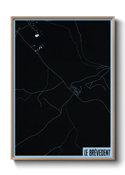 Une affiche de carte sur Le Brévedent