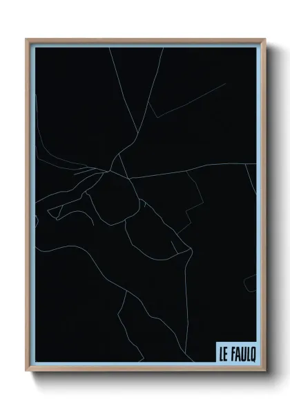 Une affiche de carte sur Le Faulq