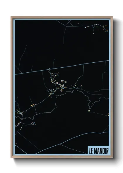 Une affiche de carte sur Le Manoir