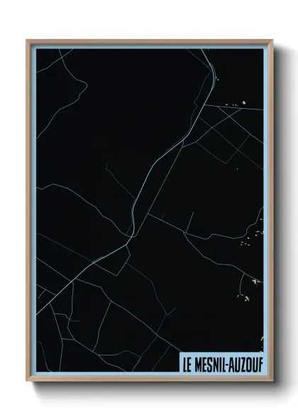 Une affiche de carte sur Le Mesnil-Auzouf