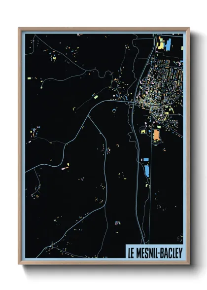 Une affiche de carte sur Le Mesnil-Bacley