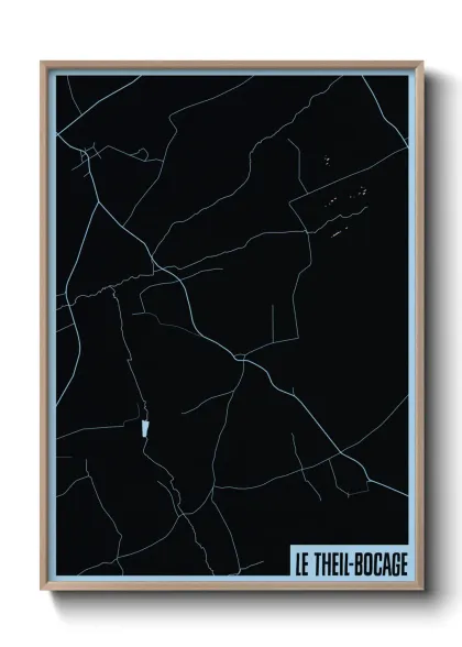 Une affiche de carte sur Le Theil-Bocage